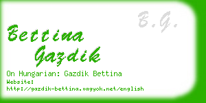 bettina gazdik business card